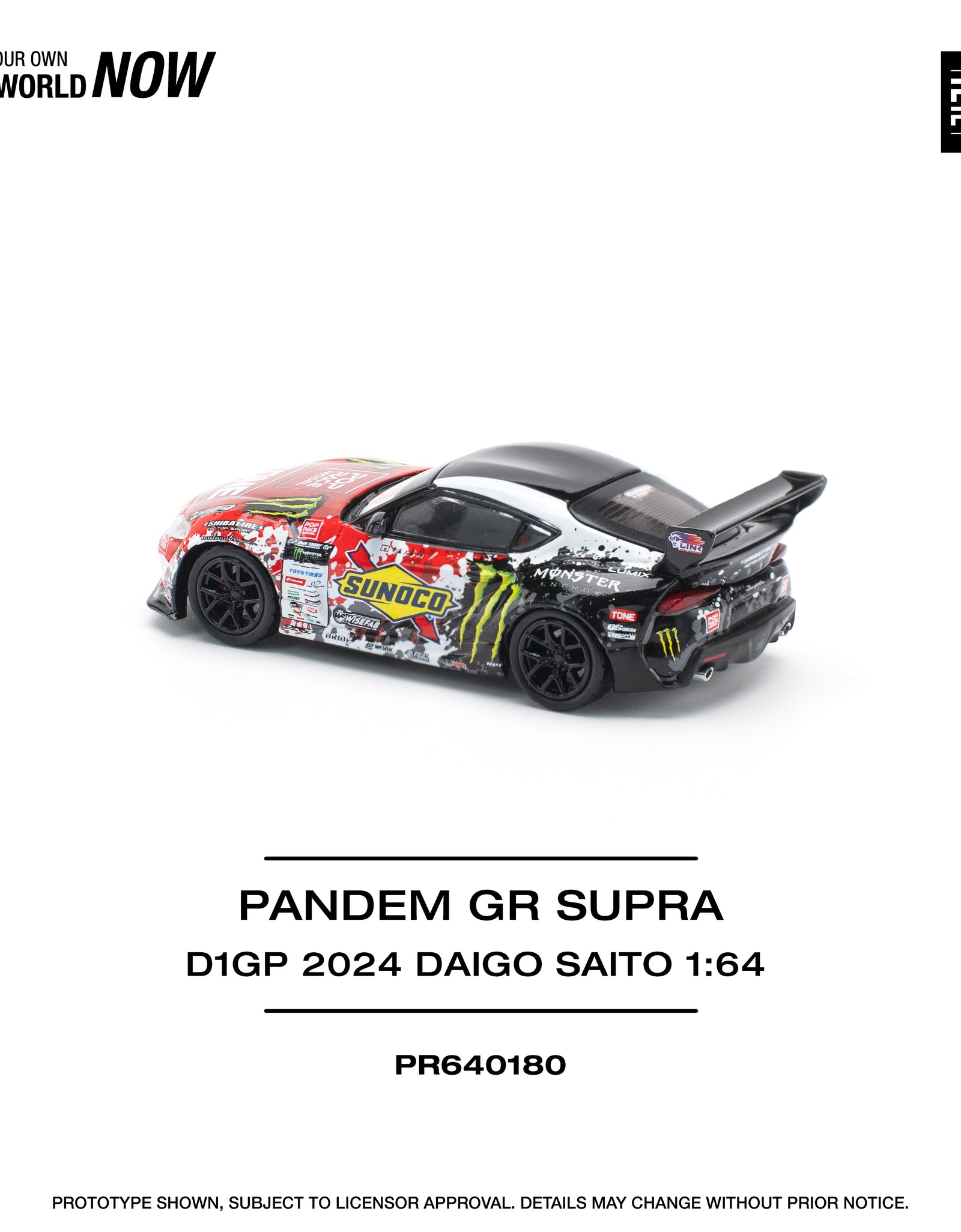 POPRACE 1/64 PANDEM GR SUPRA D1GP 2024 DAIGO SAITO Model Car