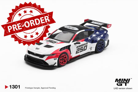 (Pre-order) MINI GT #1301 Ford Mustang GTD  America 250  USA Exclusive Blister