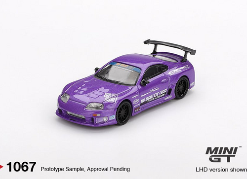 Load image into Gallery viewer, MINI GT 1/64 #1067 Toyota Supra (A80) Top Secret GT-300 Purple RHD
