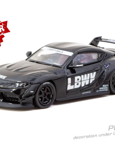(Pre-order) Tarmac Works 1/64 LB-WORKS TOYOTA SUPRA (A90) Black Diecast Model
