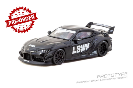 (Pre-order) Tarmac Works 1/64 LB-WORKS TOYOTA SUPRA (A90) Black Diecast Model