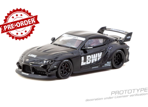 Load image into Gallery viewer, (Pre-order) Tarmac Works 1/64 LB-WORKS TOYOTA SUPRA (A90) Black Diecast Model
