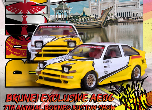 Load image into Gallery viewer, INNO64 MODEL 1/64 TOYOTA SPRINTER TRUENO AE86  Brunei Diecast Kustom 2024
