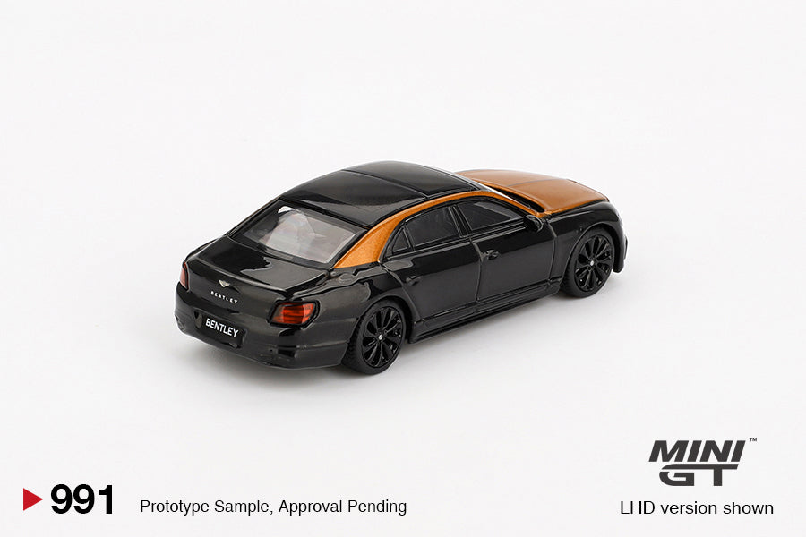 Mini GT #991 Bentley Flying Spur Orange Flame / Onyx Model Car LHD