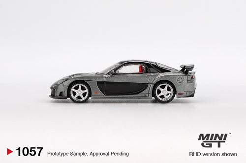 Load image into Gallery viewer, Mini GT #1057 Mazda RX-7 VeilSide Fortune Grey LHD Diecast Model Car
