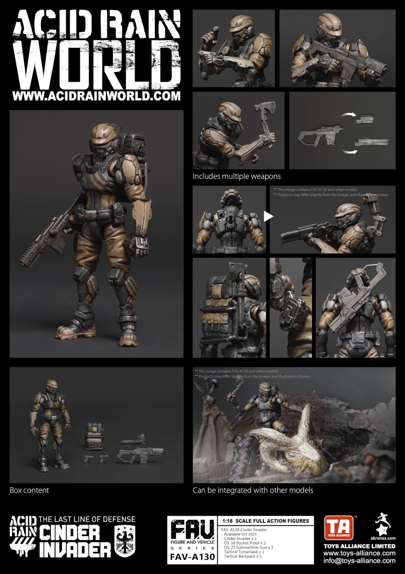 Acid Rain x Toy Alliance FAV-A130 Cinder Invader Cinder Invader 1/18 Figure