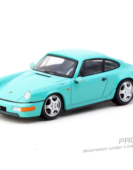 (Pre-order) Tarmac Works 1/64 Porsche 911 Carrera RS (964) Mint Green Model Car