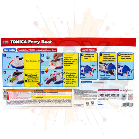 Takara Tomy Tomica World Ferry Boat Ship Vehicles Transport with 1 car