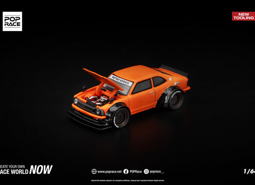 Load image into Gallery viewer, (Pre-order) POPRACE 1/64 TOYOTA COROLLA KE25 ORANGE Diecast Model Car

