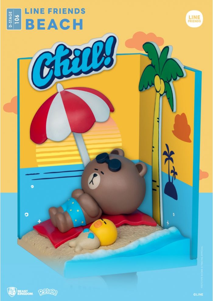 Beast Kingdom Diorama Stage-106 - Line Friends - Beach