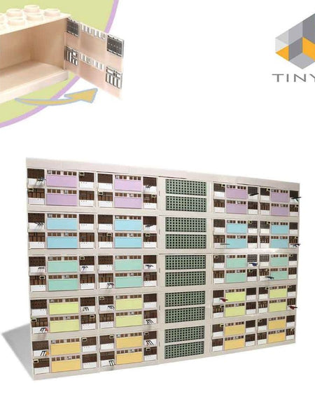 TINY City Bd13 Hong Kong Choi Hung Estate Building Diorama Large size ver. Model