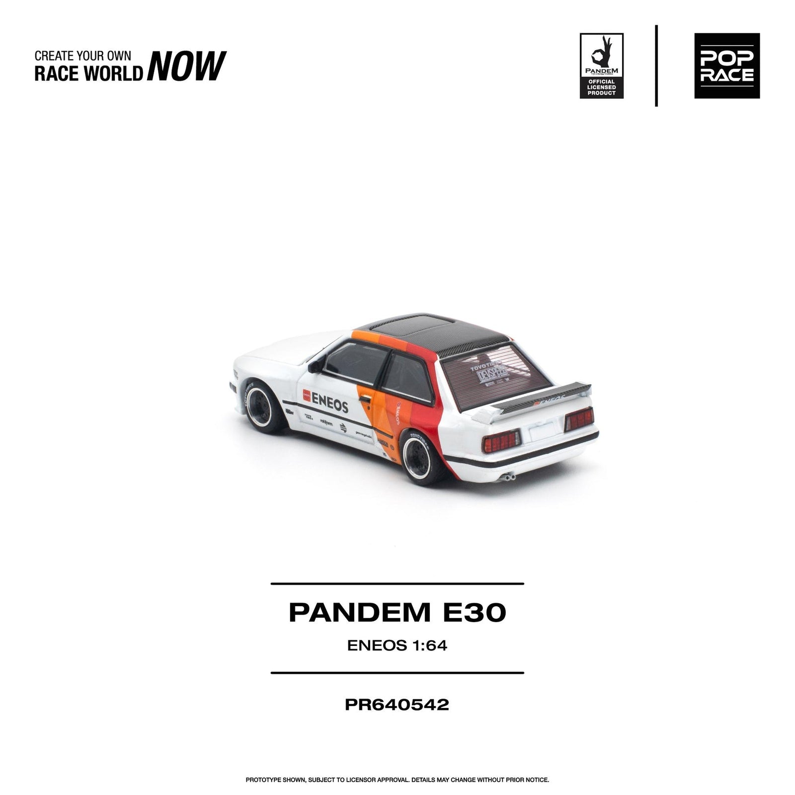 (Pre-order) POPRACE 1/64 - PANDEM E30 ENEOS Diecast Model Car