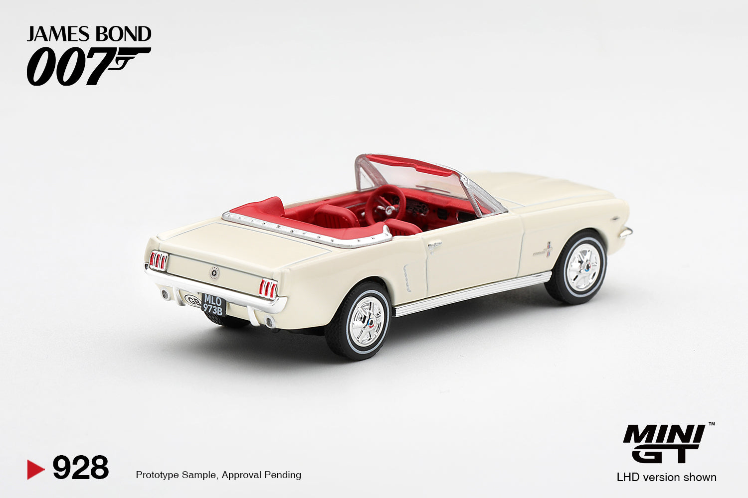 (Pre-order) Mini GT #928 007 Ford Mustang convertible 1964  “Goldfinger” Car