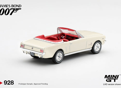 Load image into Gallery viewer, (Pre-order) Mini GT #928 007 Ford Mustang convertible 1964  “Goldfinger” Car
