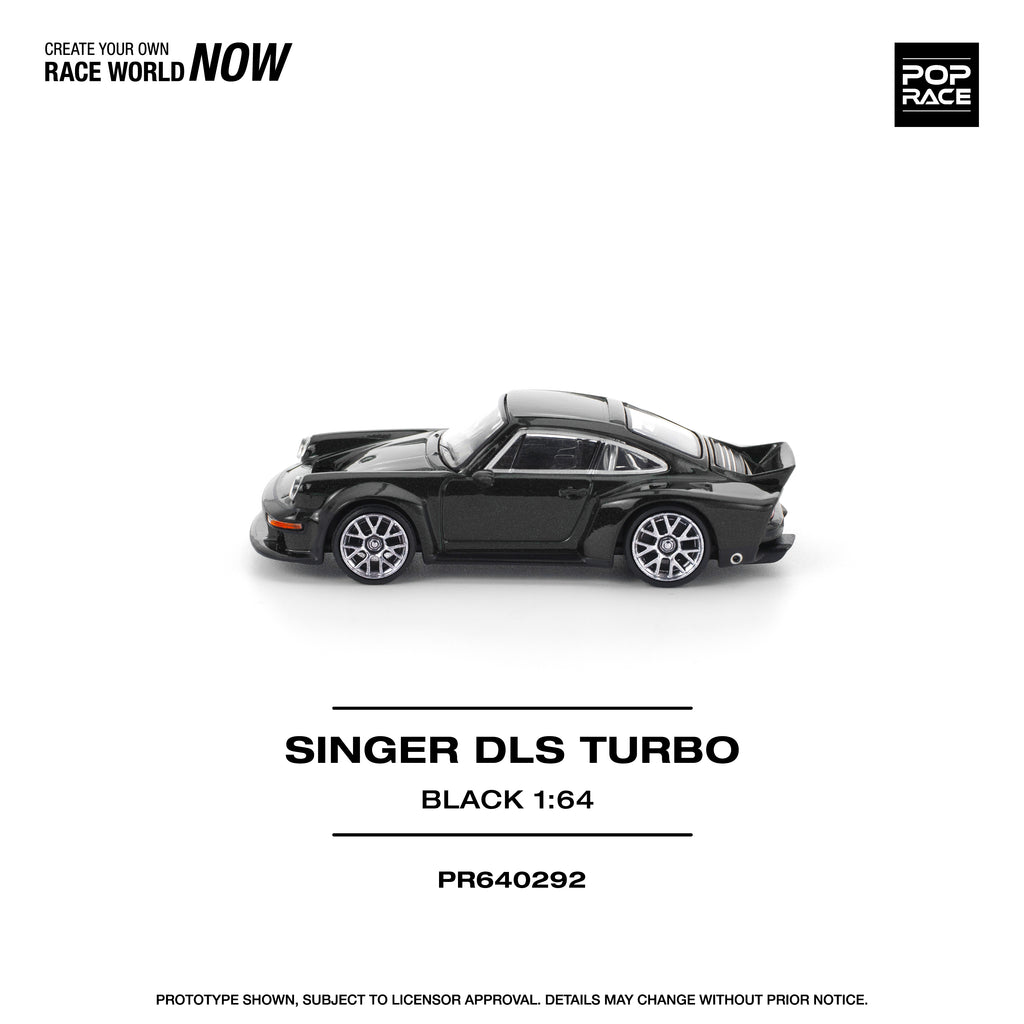 (Pre-order) POPRACE 1/64 SINGER DLS TURBO (ROAD) BLACK Diecast Model Car
