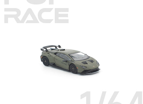 Load image into Gallery viewer, (Pre-order) POP RACE 1/64 lamborghini huracan sto verde turbine matt #pr640347
