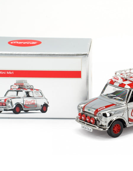 Tiny City Die-cast Model Car - 1/50 Mini Cooper X Coca-Cola(Siver) #COKE126