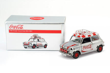 Tiny City Die-cast Model Car - 1/50 Mini Cooper X Coca-Cola(Siver) #COKE126