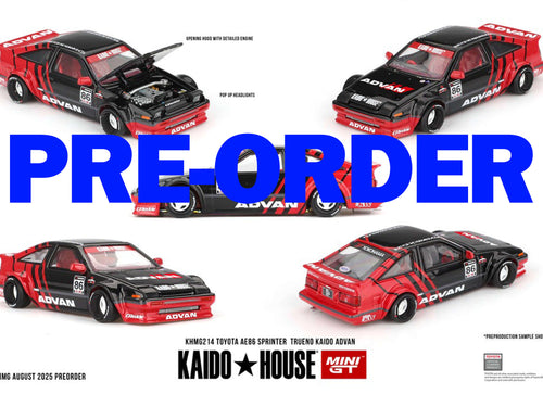Load image into Gallery viewer, (Pre-order) Kaido House X Mini GT Toyota AE86 Sprinter Trueno Kaido ADVAN Car
