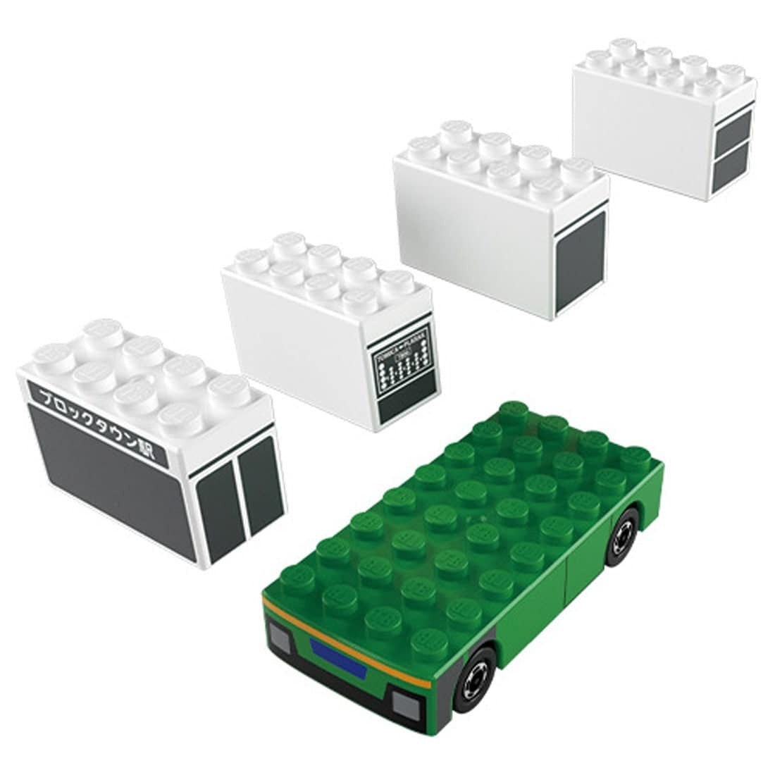 Takara Tomy Tomica Plarail Blocks Route Bus set