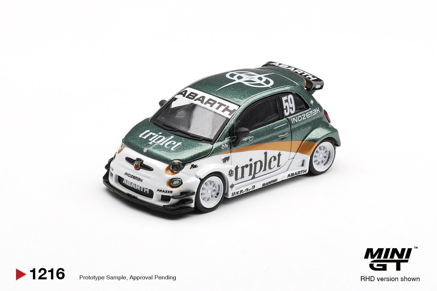 (Pre-order) MINI GT #1216 Abarth 595 LB-WORKS TY Edition Diecast Model Car
