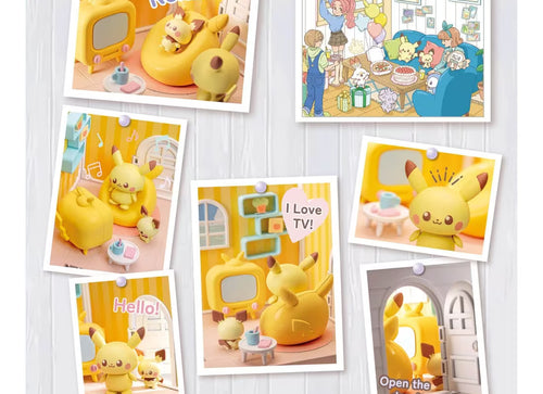 Load image into Gallery viewer, Takara Tomy Pokemon PokePiece House Living Pikachu &amp; Pichu set
