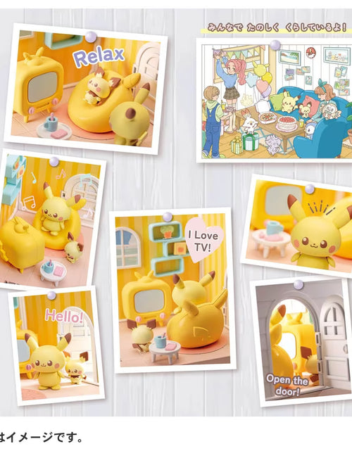 Load image into Gallery viewer, Takara Tomy Pokemon PokePiece House Living Pikachu &amp; Pichu set
